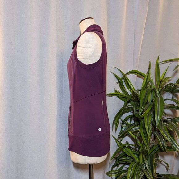 Lululemon Running Vest Run Won't Stop Purple Pockets Size 2 - Picture 4 of 10